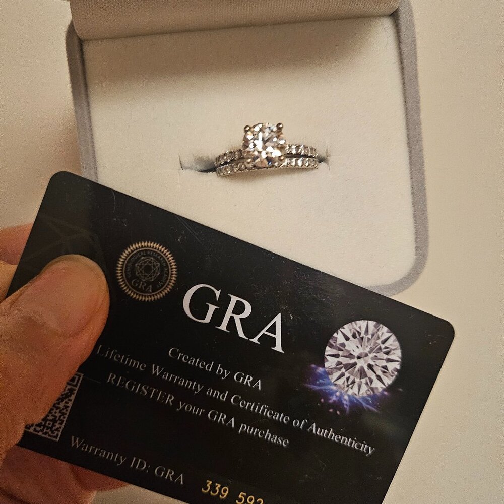 Mossanite Diamond sterling silver Ring